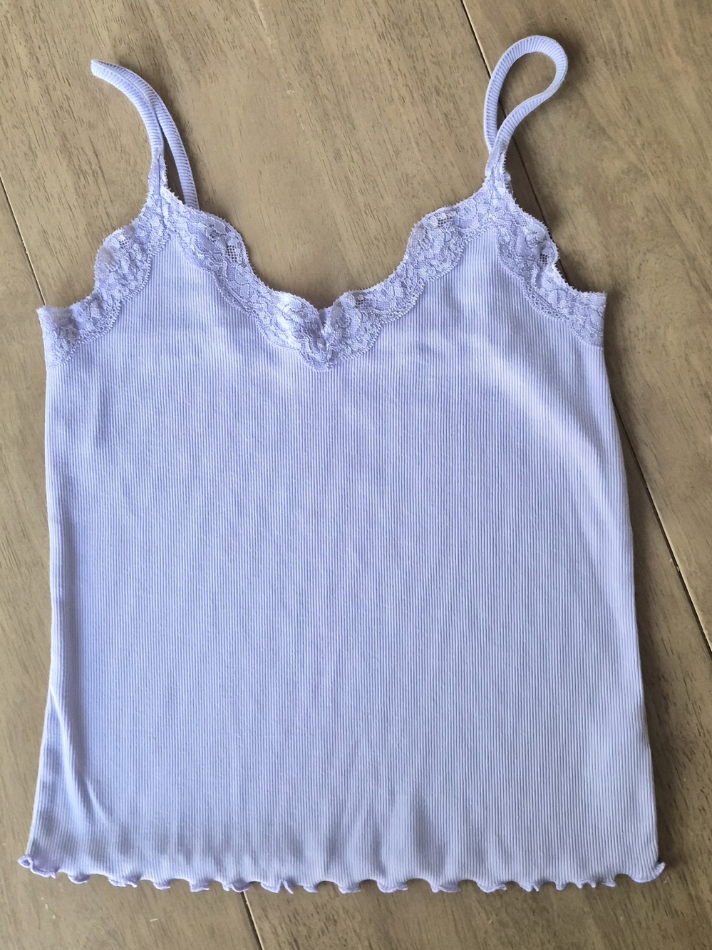 Old Navy Light Lavender Lace-Trim Ribbed Camisole